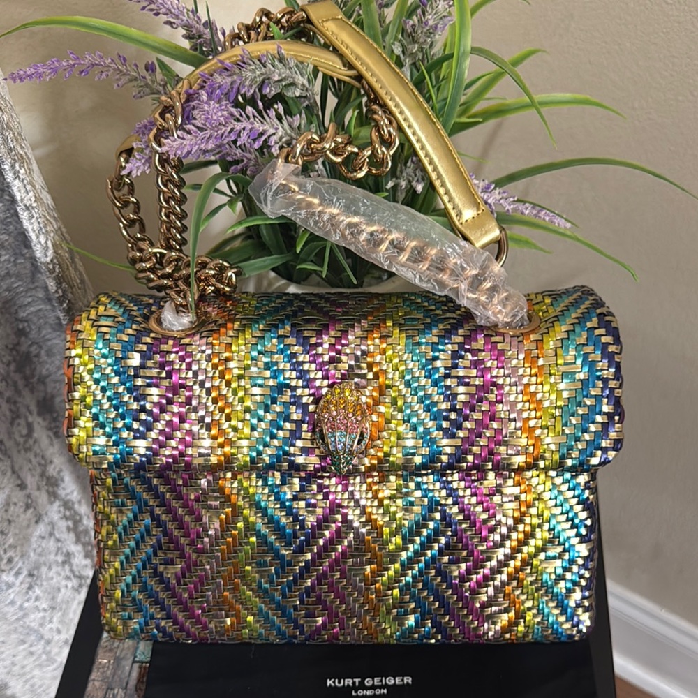 🍇🍇🍇HOST PEAK Kensington Woven Faux Leather Convertible Shoulder Bag🍇🍇🍇 - Picture 1 of 17